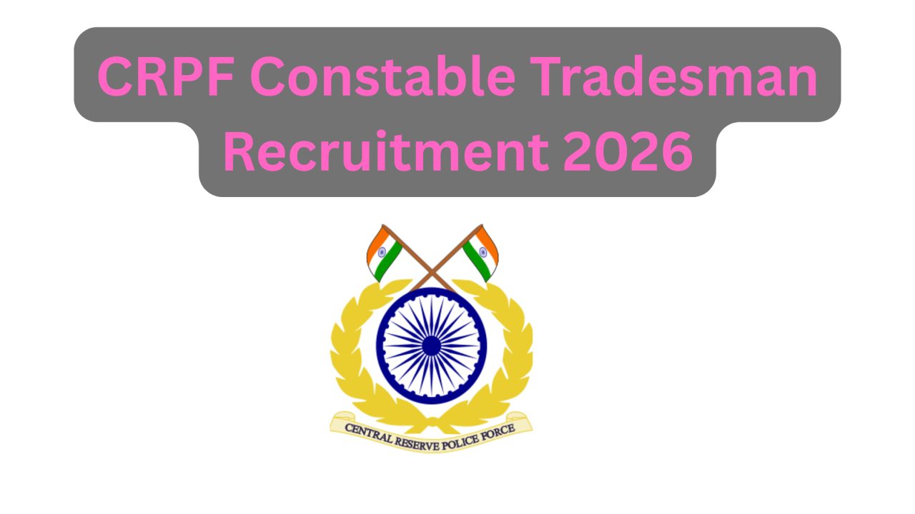CRPF Constable Tradesman Recruitment 2026 - Online Form